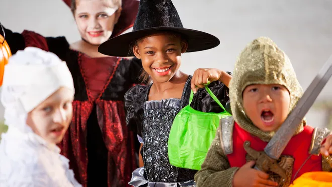 Anna Maria Island Halloween kids in costume